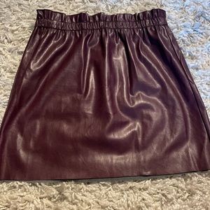 Faux leather mini skirt